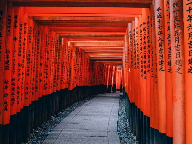 Phía trong Đền Fushimi Inari Taisha