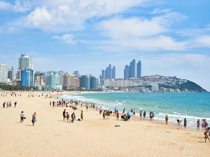 Biển Haeundae - Một trong những bãi biển nổi tiếng nhất ở Hàn Quốc - Du lịch Hàn Quốc tháng 8