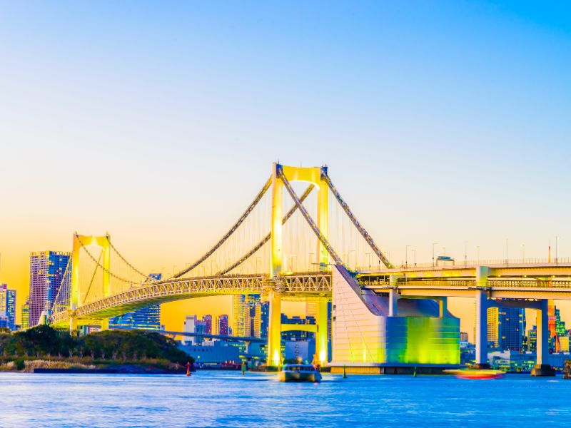 Cầu Rainbow Bridge - Tour du lịch Nhật Bản 4 ngày 3 đêm