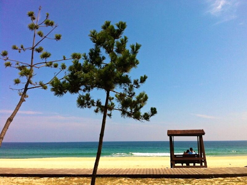 Bãi biển Gyeongpo ở Gangneung