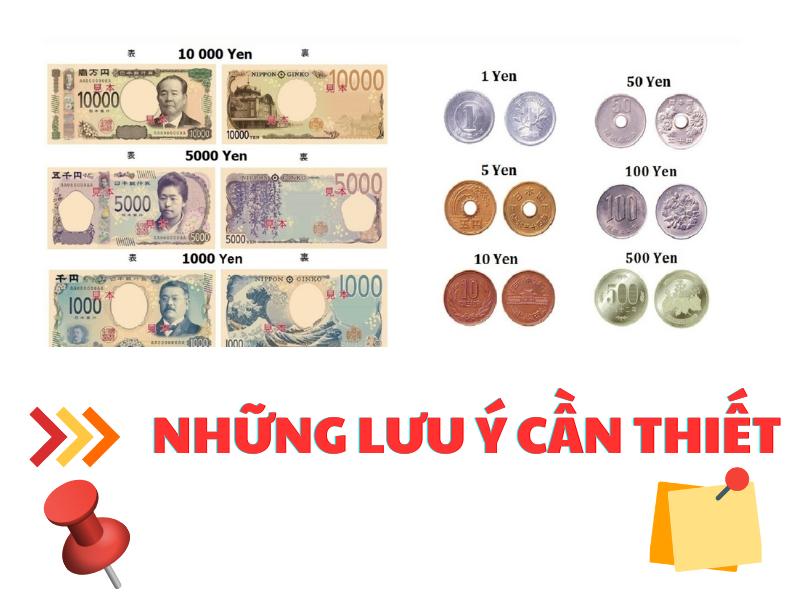 Những lưu ý khi đổi tiền Nhật