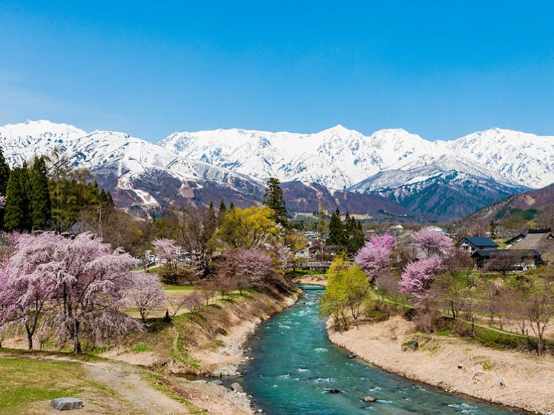 Khung cảnh Nagano khi vào xuân - nagano nhật bản