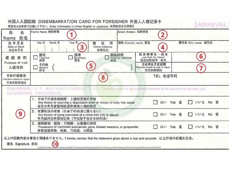 Làm theo thứ tự quy định trên tờ khai hải quan