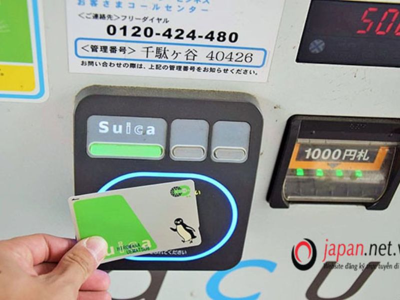 Có thể rút tiền từ thẻ Suica