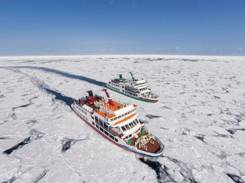 Ngắm cảnh băng trôi trên tàu phá băng Aurora từ Abashiri