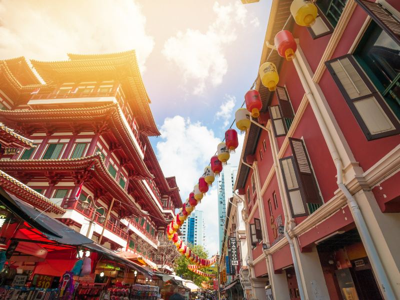 Kiến trúc đặc biệt tại China Town du lịch singapore tháng 12 