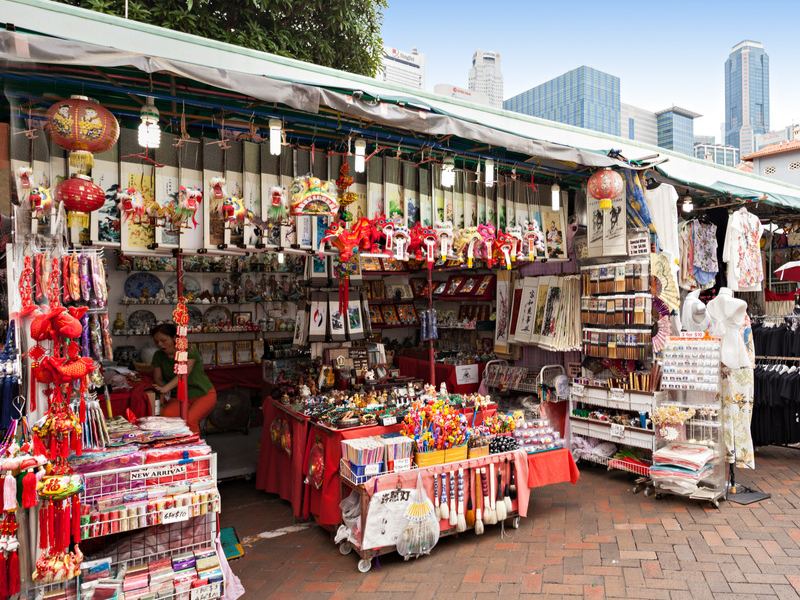 Gian hàng lưu niệm tại China Town