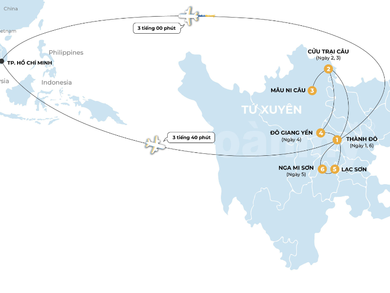 Bản đồ minh hoạ vị trí Cửu trại câu