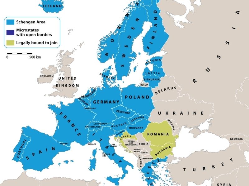 Schengen - Các quốc gia châu Âu